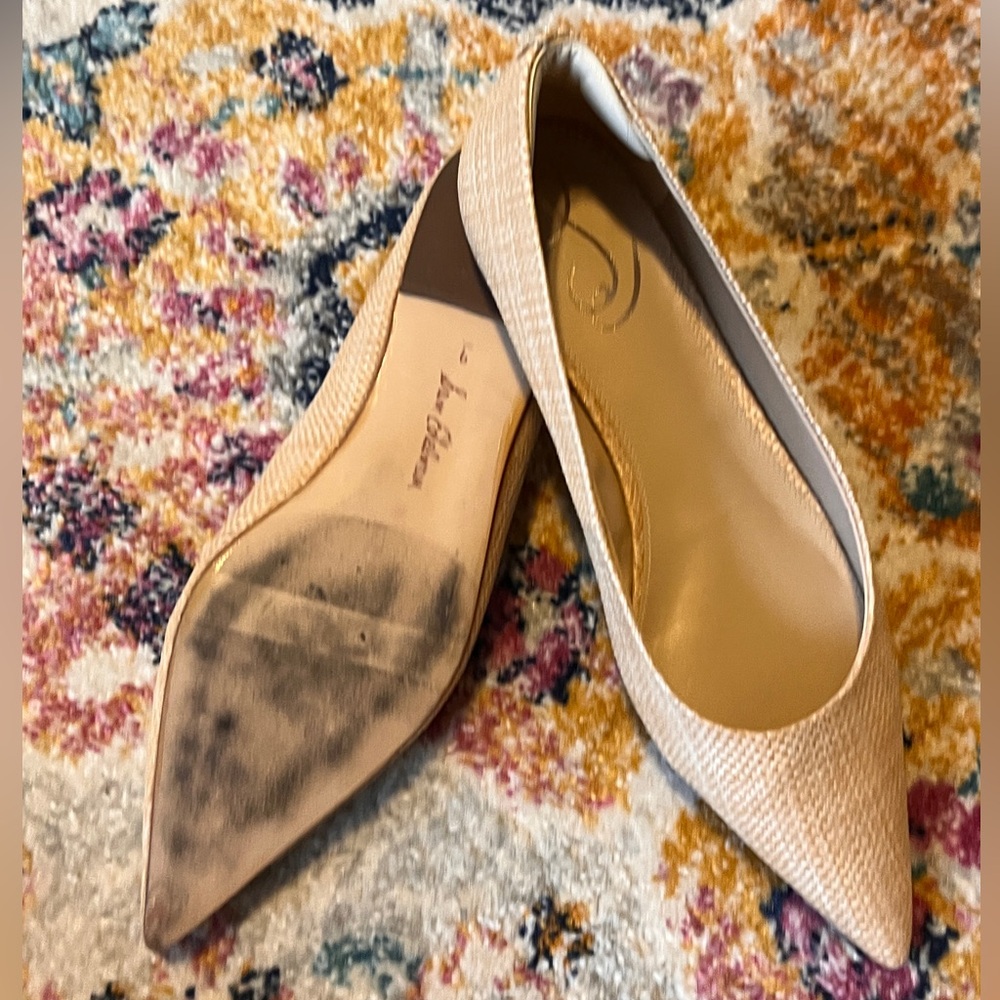 SUPER CUTE Flats “Wanda” Creamy/ Tan woven texture. Sam Edelman. Worn once. Sz 9 - Picture 2 of 8